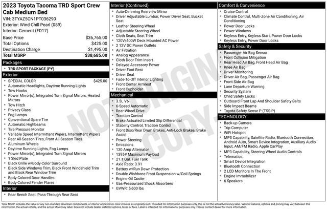 2023 Toyota Tacoma TRD Sport V6