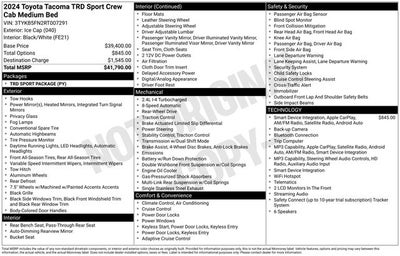 2024 Toyota Tacoma TRD Sport 4D Double Cab