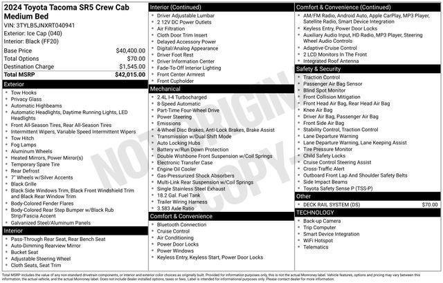 2024 Toyota Tacoma SR5 4D Double Cab