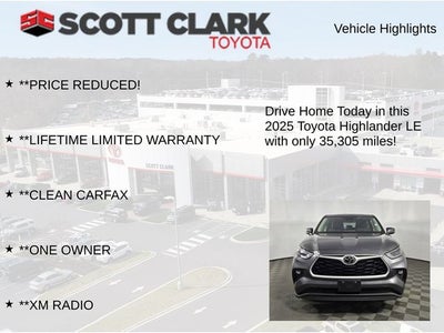 2025 Toyota Highlander LE 4D Sport Utility