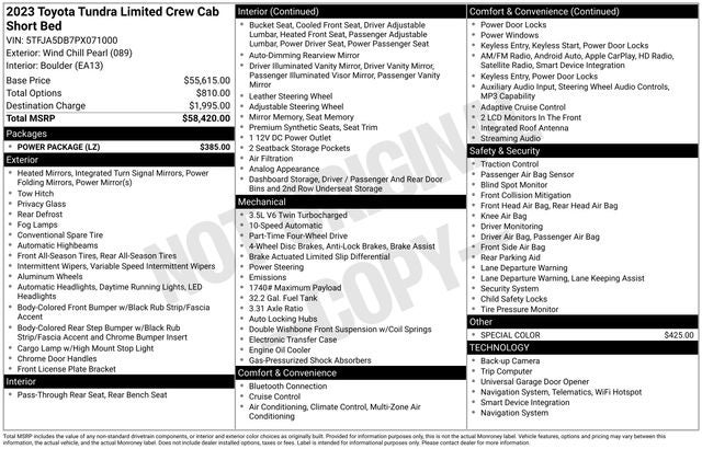 2023 Toyota Tundra Limited 4D CrewMax