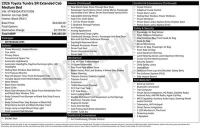 2026 Toyota Tundra SR 4D Double Cab