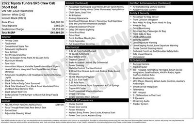 2022 Toyota Tundra SR5 4D CrewMax