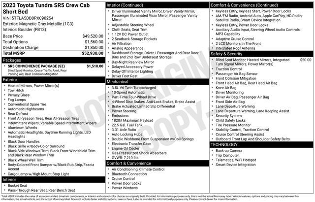 2023 Toyota Tundra SR5 4D CrewMax