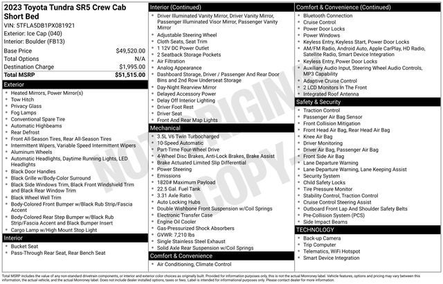 2023 Toyota Tundra SR5 4D CrewMax