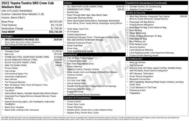 2022 Toyota Tundra SR5 4D CrewMax