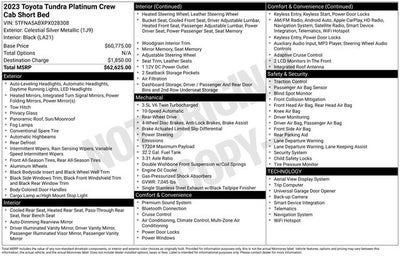2023 Toyota Tundra Platinum 4D CrewMax