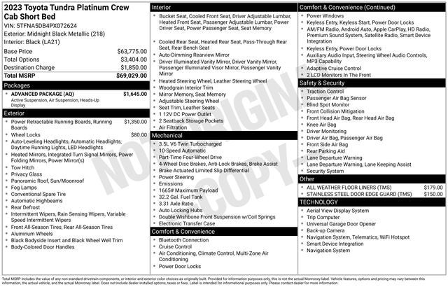 2023 Toyota Tundra Platinum 4D CrewMax