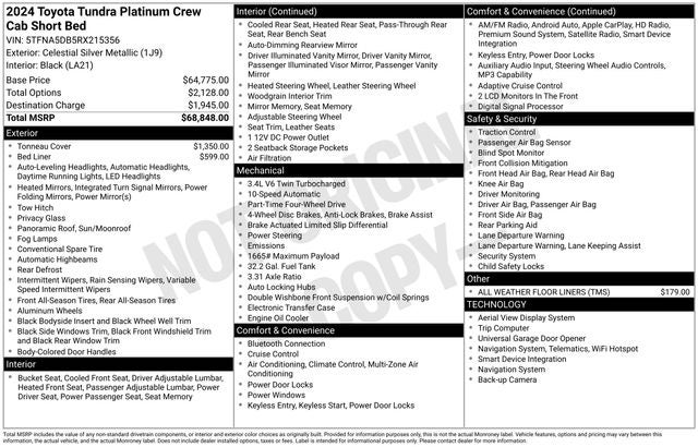 2024 Toyota Tundra Platinum 4D CrewMax