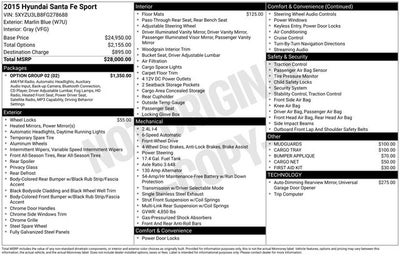 2015 Hyundai Santa Fe Sport Base 4D Sport Utility