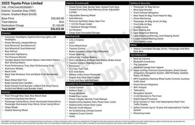 2025 Toyota Prius Limited 4D Sport Utility