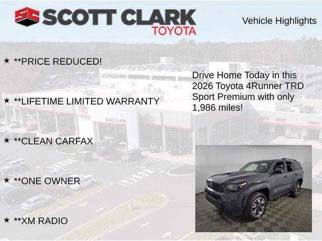2026 Toyota 4Runner TRD Sport Premium 4D Sport Utility
