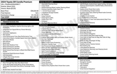 2024 Toyota GR Corolla Premium 5D Hatchback