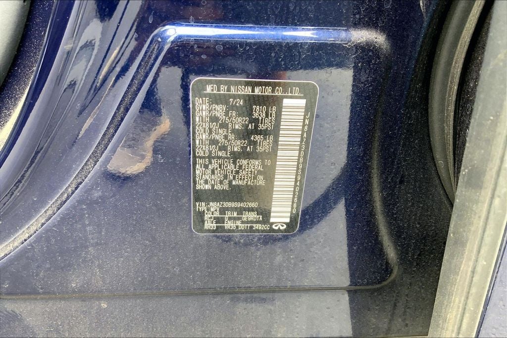 2025 INFINITI QX80 SENSORY