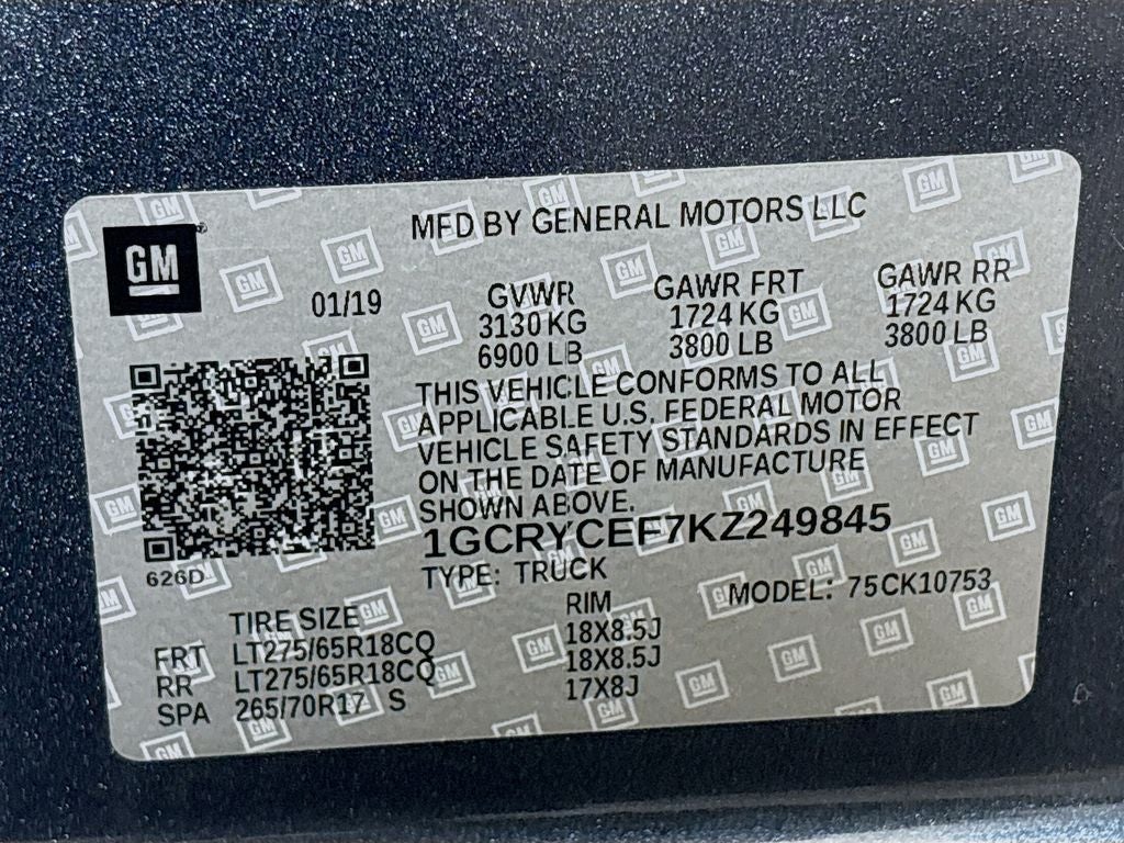 2019 Chevrolet Silverado 1500 Custom Trail Boss