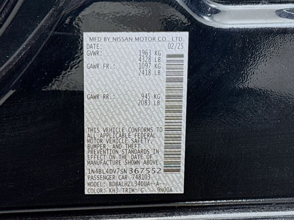 2025 Nissan Altima SV