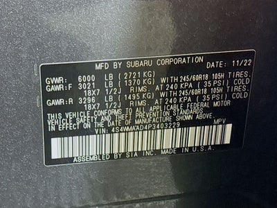 2023 Subaru Ascent Base 8-Passenger (CVT)