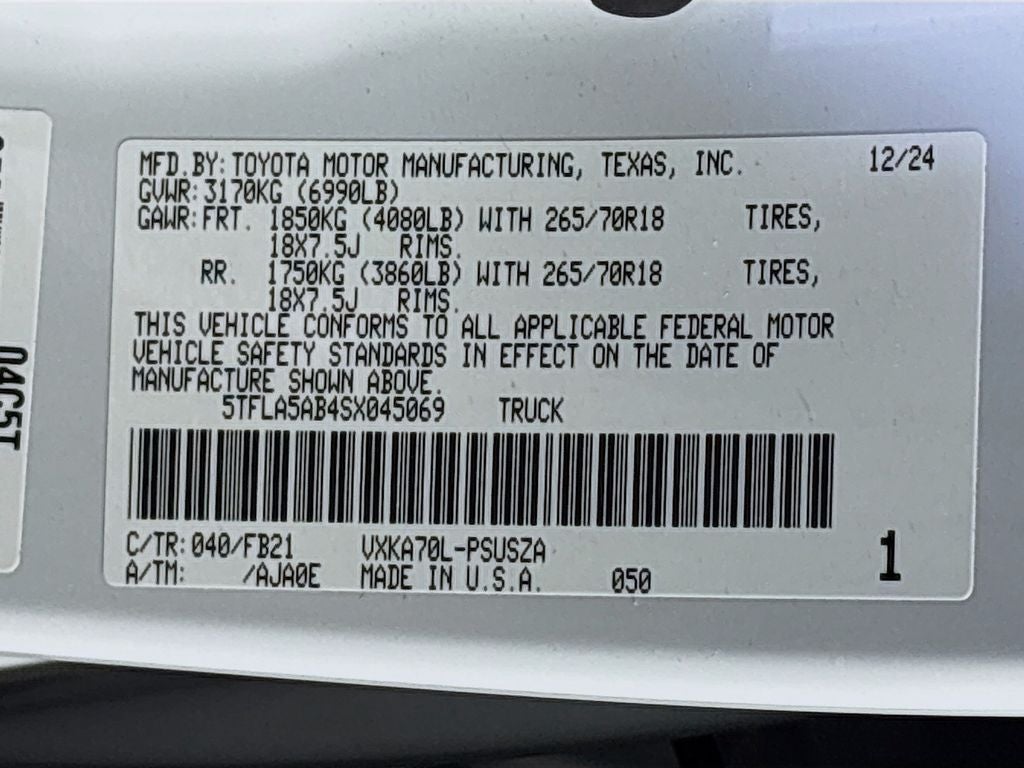 2025 Toyota Tundra SR5