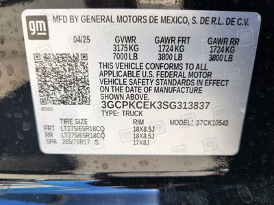 2025 Chevrolet Silverado 1500 Custom Trail Boss
