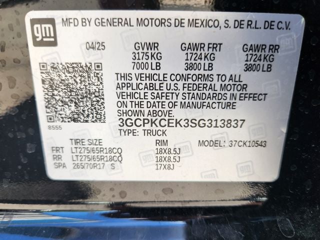 2025 Chevrolet Silverado 1500 Custom Trail Boss