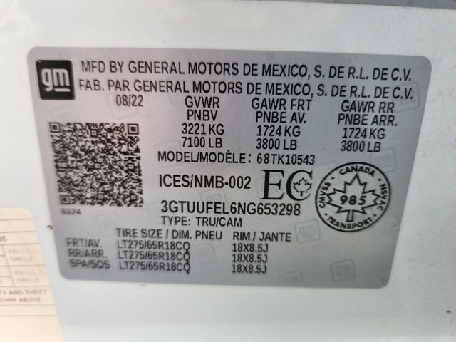 2022 GMC Sierra 1500 AT4X