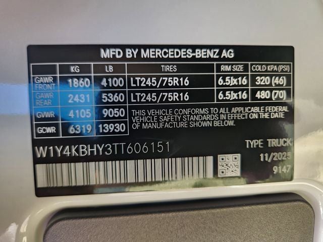 2026 Mercedes-Benz Sprinter 2500 Cargo 144 WB