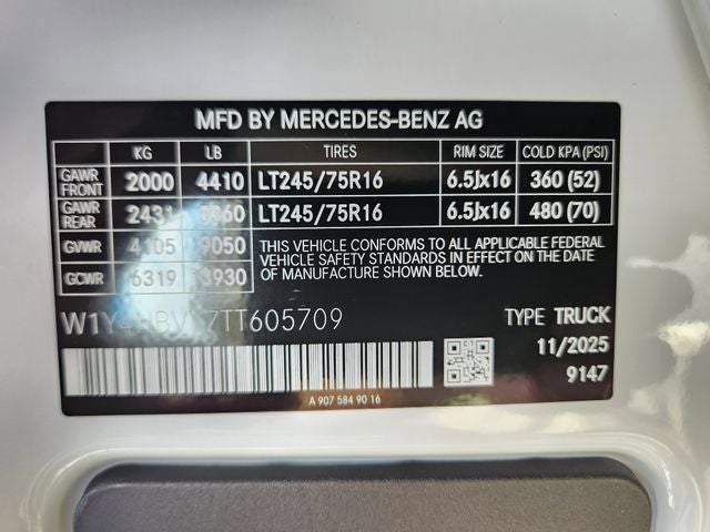 2026 Mercedes-Benz Sprinter 2500 Cargo 144 WB 4MATIC®