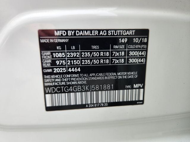 2019 Mercedes-Benz GLA GLA 250 4MATIC®