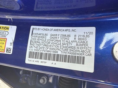2021 Honda Accord Sedan Sport SE