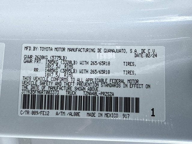 2024 Toyota Tacoma 2WD TRD Sport