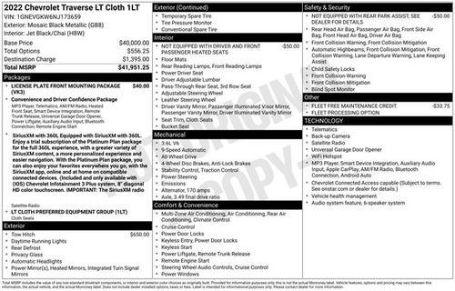 2022 Chevrolet Traverse LT 1LT
