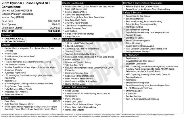 2022 Hyundai Tucson Hybrid SEL Convenience