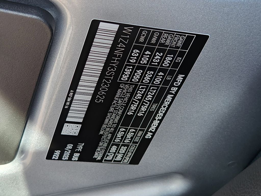 2025 Mercedes-Benz Sprinter 2500 PASSENGER 144 WB