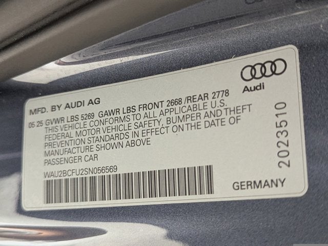 2025 Audi A5 Premium Plus 2.0 TFSI quattro